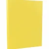 Card Stock*JAM Paper 8.5" x 11" Vellum Bristol Cardstock, 67lb, Yellow, 100/pack (169838G)