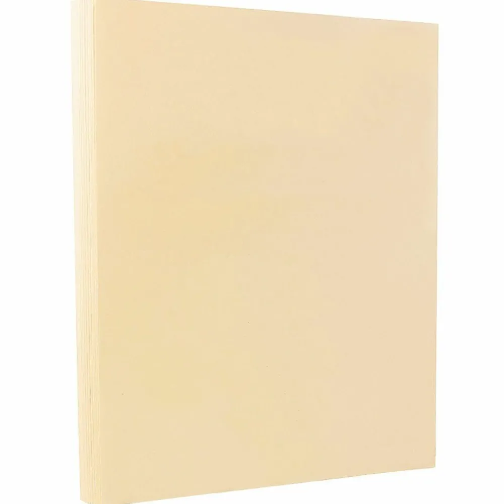 Card Stock*JAM Paper 8.5" x 11" Vellum Bristol Cardstock, 67lb, Cream, 100/pack (169824G)