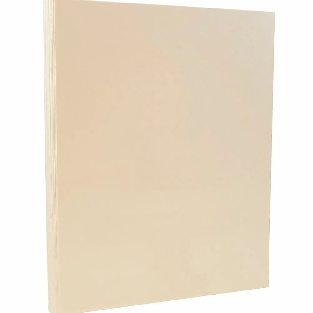 Card Stock*JAM Paper 8.5" x 11" Vellum Bristol Index Cardstock, 110lb, Ivory, 100/pack (169851G)