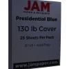 Card Stock*JAM Paper Extra Heavyweight 130 lb. Cardstock Paper, 8.5" x 11", Navy Blue, 25 Sheets/Pack (296131627)