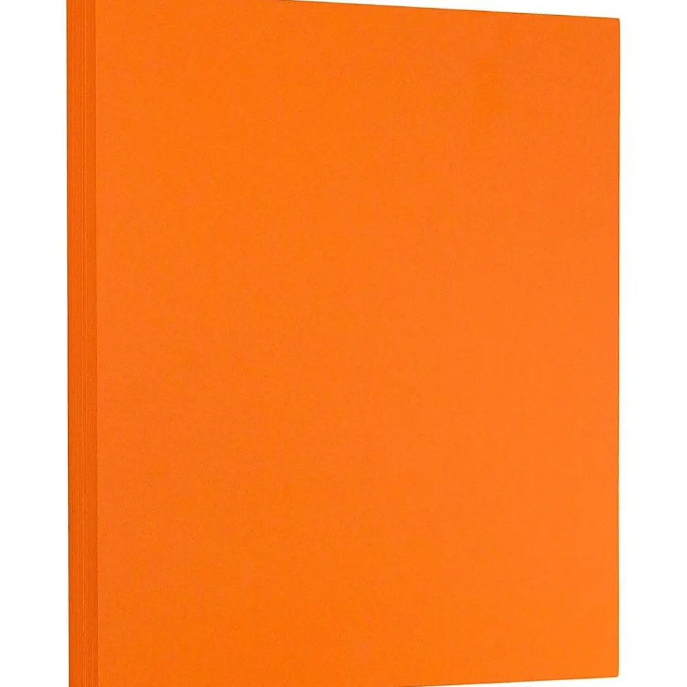 Card Stock*JAM Paper Extra Heavyweight 130 lb. Cardstock Paper, 8.5" x 11", Mandarin Orange, 25 Sheets/Pack (295831634)