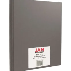 Card Stock*JAM Paper Extra Heavyweight 130 lb. Cardstock Paper, 8.5" x 11", Dark Gray, 25 Sheets/Pack (296631631)