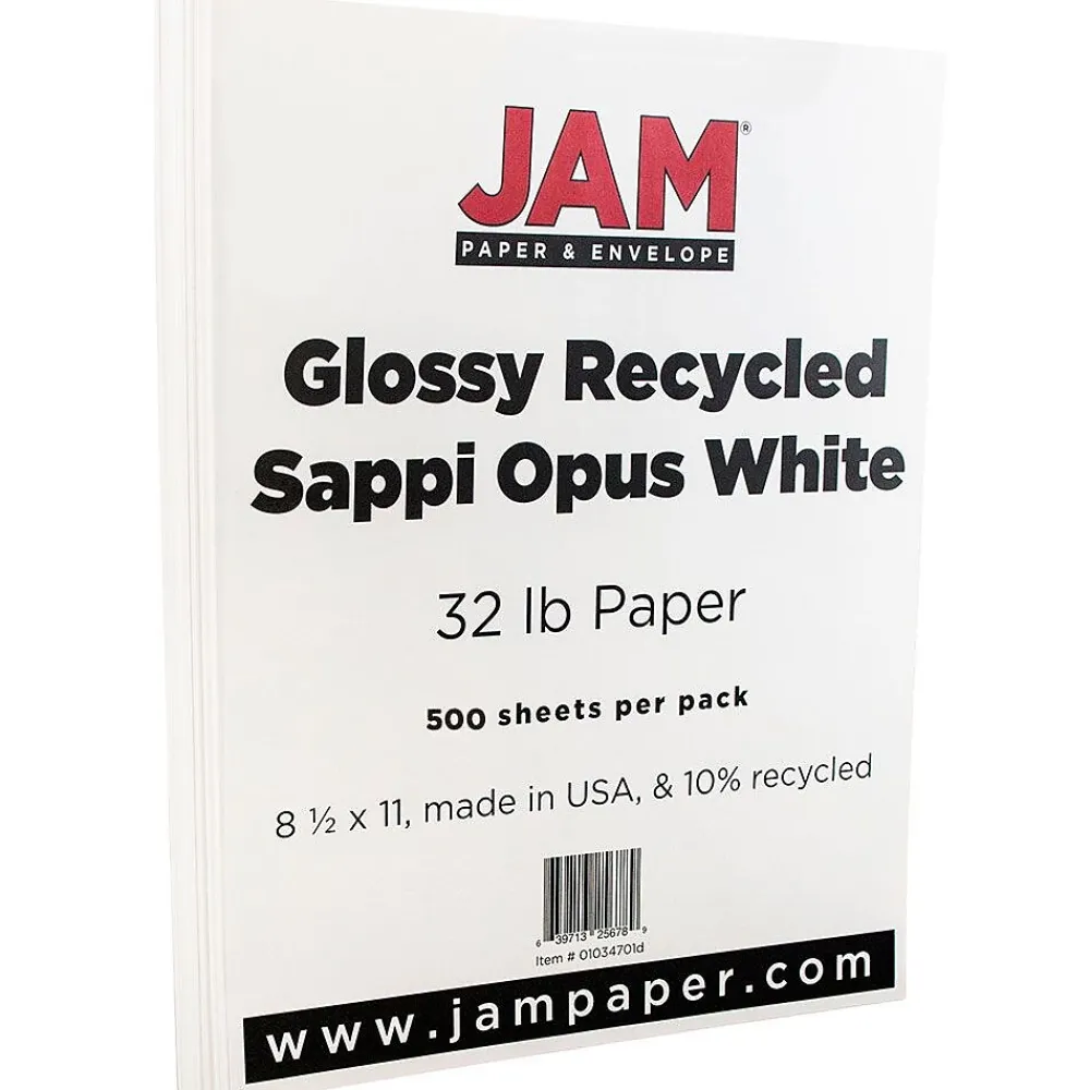 Photo Paper*JAM Paper Glossy Presentation Paper, 8.5" x 11", 500 Sheets/Pack (01034701E)