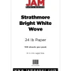 Resume Paper*JAM Paper ® Legal Strathmore 24lb Paper, 8.5 x 14, Bright White Wove, 100 Sheets/Pack (2203719135)