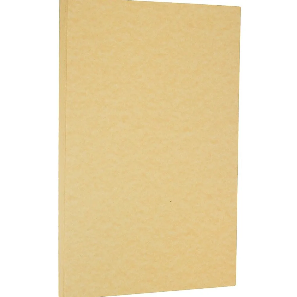 Card Stock*JAM Paper Parchment 65 lb. Cardstock Paper, 8.5" x 14", Antique Gold Yellow, 50 Sheets/Pack (17128864)