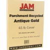 Card Stock*JAM Paper Parchment 65 lb. Cardstock Paper, 8.5" x 11", Antique Gold Yellow, 50 Sheets/Pack (27179)