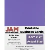 Business Cards*JAM Paper ® Printable Business Cards, 3 1/2 x 2, Violet Purple, 100/Pack (22128337)