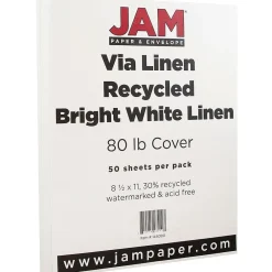 Card Stock*JAM Paper Strathmore 80 lb. Cardstock Paper, 8.5" x 11", Bright White, 50 Sheets/Pack (144000)