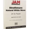 Resume Paper*JAM Paper ® Strathmore 24lb Paper, 8.5 x 11, Natural White Wove, 500 Sheets/Ream (300033B)