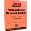 Card Stock*JAM Paper Vellum Bristol 67 lb. Cardstock Paper, 8.5" x 11", Salmon Pink, 50 Sheets/Pack (169832)