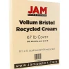 Card Stock*JAM Paper Vellum Bristol 67 lb. Cardstock Paper, 8.5" x 11", Cream, 50 Sheets/Pack (169824)