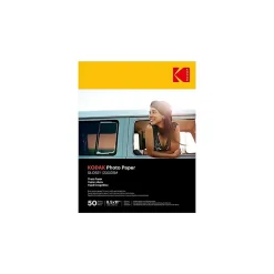 Photo Paper*Kodak Glossy Photo Paper, 8.5" x 11", 50 Sheets/Pack (41182)