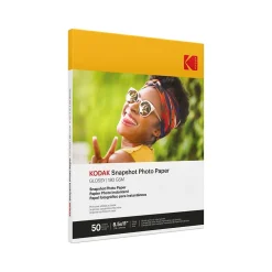 Photo Paper*Kodak Snapshot Glossy Photo Paper, 8.5" x 11", 50 Sheets/Pack (41301)