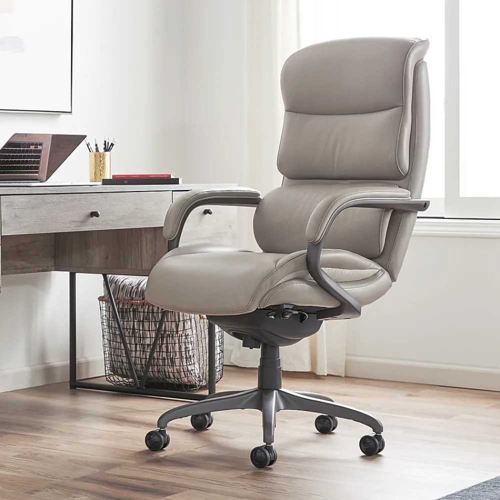 Ergonomic Chairs*La-Z-Boy Aberdeen Bonded Leather Executive Chair, (LF51122) Beige