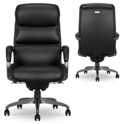 Office Chairs*La-Z-Boy Aberdeen Bonded Leather Computer and Desk Chair, Black (51545-BLK)