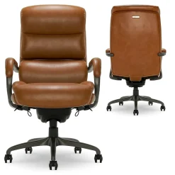 Ergonomic Chairs*La-Z-Boy Aberdeen Ergonomic Bonded Leather Swivel Computer and Desk Chair, (51545-CAM) Camel