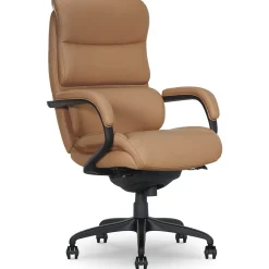 Office Chairs*La-Z-Boy Aberdeen Ergonomic Bonded Leather Swivel Executive Chair, Tan (51545-TAN)