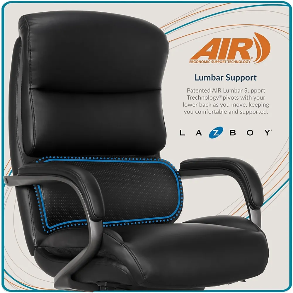 Ergonomic Chairs*La-Z-Boy Aberdeen Leather Computer and Desk Chair, (51545) Black