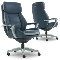 Ergonomic Chairs*La-Z-Boy Alton Ergonomic Bonded Leather Swivel Executive Chair, (60029-DS) Blue