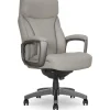 Office Chairs*La-Z-Boy Arcadian Ergonomic Bonded Leather Swivel Executive Chair, Beige (60008-BGE)