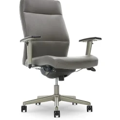 Office Chairs*La-Z-Boy Baylor Ergonomic Faux Leather Swivel Executive Chair, Gray (CHR10085C)
