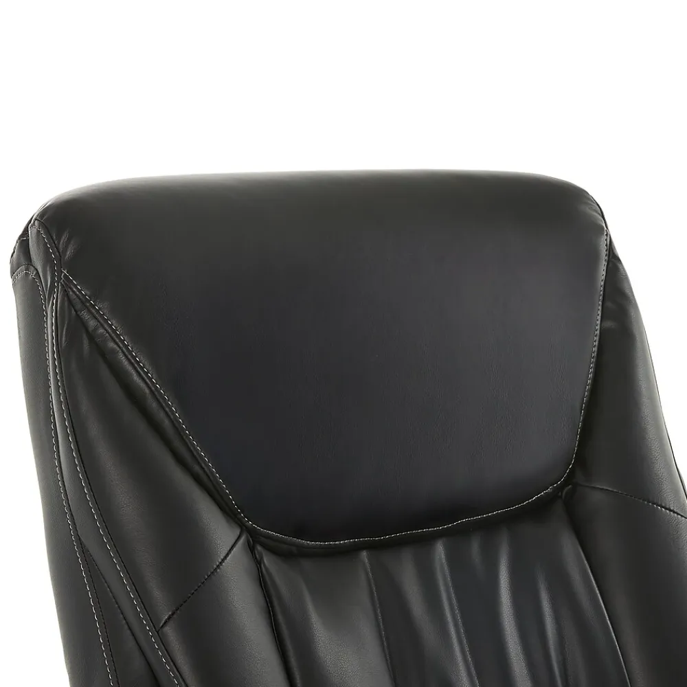 Office Chairs*La-Z-Boy Big & Tall Edmonton Ergonomic Bonded Leather Swivel Executive Chair, Black (45764A)