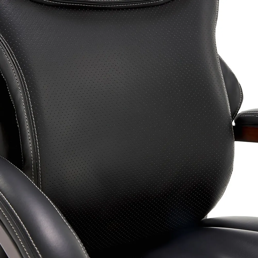 Office Chairs*La-Z-Boy Hyland Ergonomic Bonded Leather Swivel Executive Chair, Black (45779A)