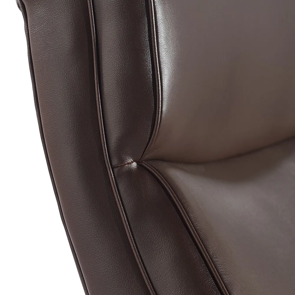 Office Chairs*La-Z-Boy Melrose Ergonomic bonded Leather Swivel Executive Chair, Brown (CHR10084C)