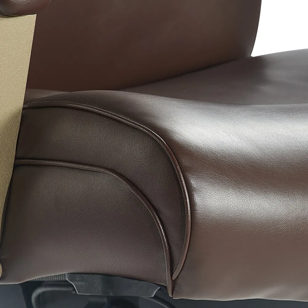 Office Chairs*La-Z-Boy Melrose Ergonomic bonded Leather Swivel Executive Chair, Brown (CHR10084C)