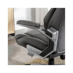 Office Chairs*La-Z-Boy Meyer Ergonomic Bonded Leather Swivel Executive Chair, (60082-GRY) Gray