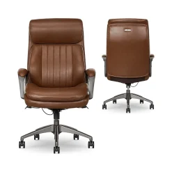 Ergonomic Chairs*La-Z-Boy Nova Ergonomic Polyurethane Swivel Executive Chair, (52372-CBRN) Cognac