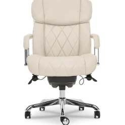 Office Chairs*La-Z-Boy Sutherland Ergonomic Faux Leather Swivel Computer and Desk Chair, (CHR10048C) Ivory