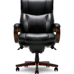 Office Chairs*La-Z-Boy Trafford Ergonomic Bonded Leather Swivel Executive Chair, Black (45782A)