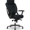 Office Chairs*La-Z-Boy Vannes Ergonomic Faux Leather Swivel Executive Chair, Black (60101-BLK)
