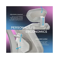 Gaming Chairs*Lenovo Legion Mesh Ergonomic Racing Gaming Chair, Light Gray (52015LGRY)