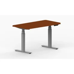 Standing Desks*Life Flo LifeFlo Ergonomics Height Adjustable Desk, 48"W x 24"D x 1 1/8" Thick, Cherry (LFO-4824-E2-CH)