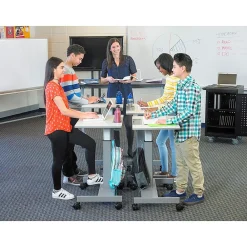 Standing Desks*Luxor Adjustable Gray Steel Student Desk 29