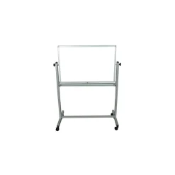 Dry Erase*Luxor ® Double Sided Magnetic Whiteboard; Aluminum Frame, 36