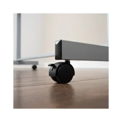 Dry Erase*Luxor Dry-Erase Mobile Combination Ghost Grid/Whiteboard, Aluminum Frame, 36