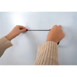 Dry Erase*Luxor Dry-Erase Mobile Combination Ghost Grid/Whiteboard, Aluminum Frame, 36