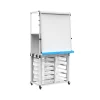Dry Erase*Luxor Dry-Erase Mobile Modular Teacher Whiteboard with Storage, Steel Frame, 36" x 32" (MBSRWSTN)
