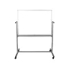 Dry Erase*Luxor Steel Mobile Dry-Erase Whiteboard, Aluminum Frame, 4' x 3' (MB4836WW)