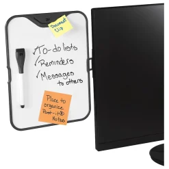 Dry Erase*3M ™ Monitor Whiteboard with Document Clip, Black (MWB100B)