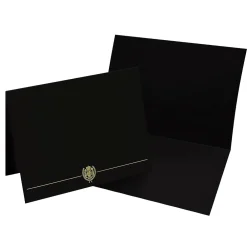 Awards & Certificates*Masterpiece Studios Classic Crest Certificate Holders, 8.5" x 11", Black, 5/Pack (903117S)