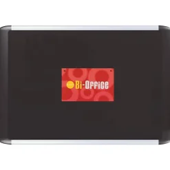 Bulletin*MasterVision Black Fabric Bulletin Board, Aluminum Frame, 24"H x 36"W