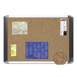 Bulletin*MasterVision Tech Cork Board, 72" x 48", Tan Surface, Silver/Black Aluminum Frame (BVCMVI270501)