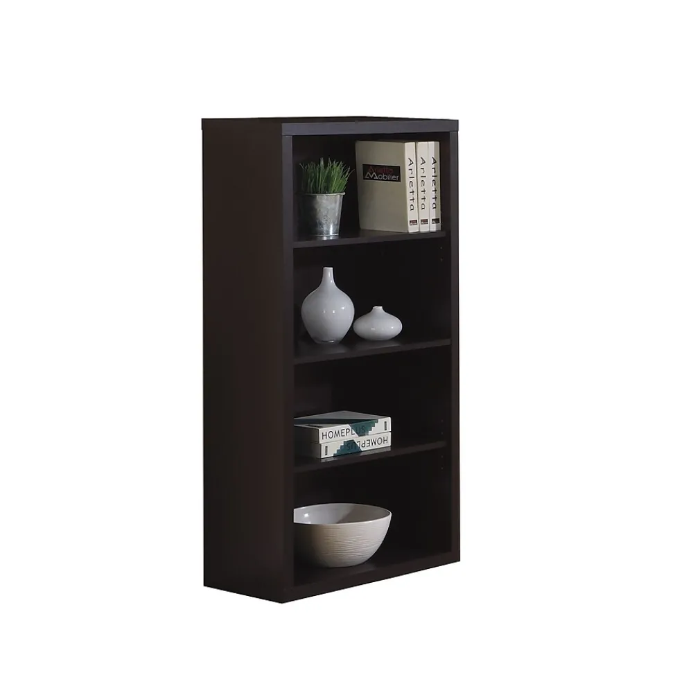 Bookcases*Monarch Specialties Inc. Monarch Bookcase With Adjustable Shelves, Cappuccino