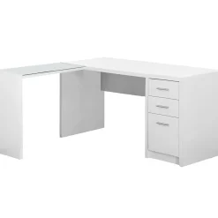 L-Desks*Monarch Specialties Inc. 60" L-Shaped Desk, White (I 7136)