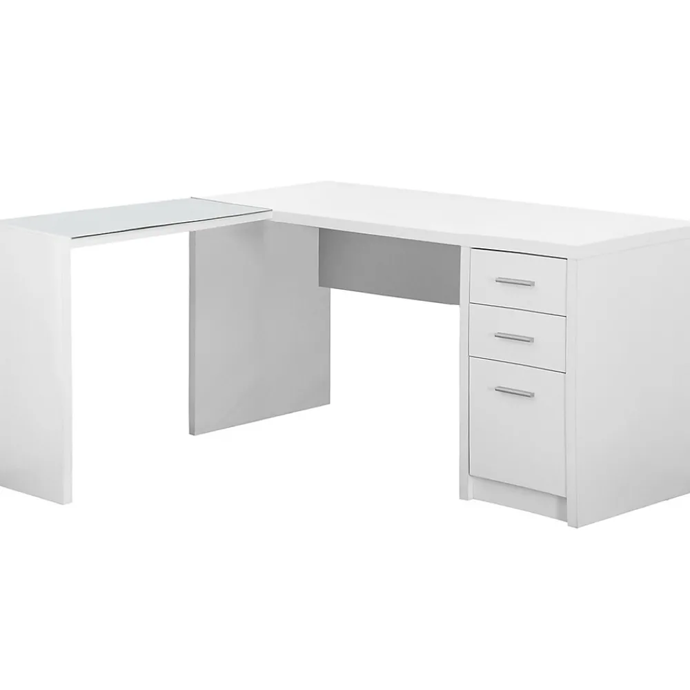 L-Desks*Monarch Specialties Inc. 60" L-Shaped Desk, White (I 7136)