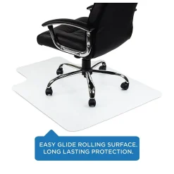 Chair Mats*Mount-It! Carpet Chair Mat with Lip, 35.5" x 47", Clear Vinyl (MI-7817)